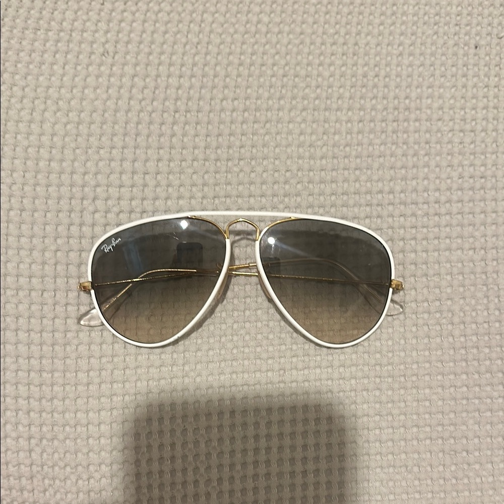 Aviator Full Color Gold 55mm Sunglasses gradient lenses